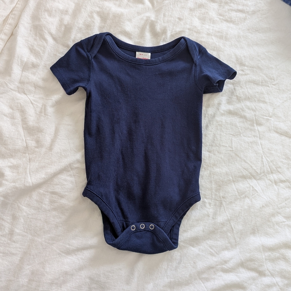 Hanna Andersson Organic Cotton Short Sleeve Ribbed Onesie Bodysuit